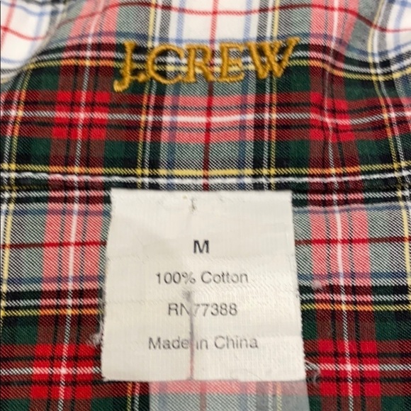 J Crew long sleeve button Plaid pleated Shirt - Picture 5 of 9